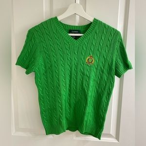 Green Ralph Lauren Short Sleeve Sweater